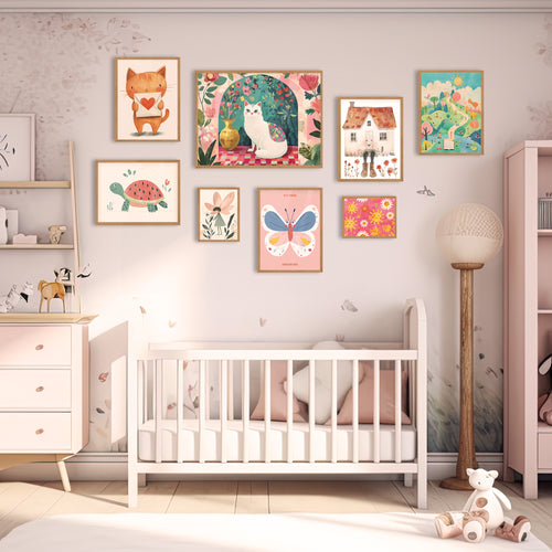 Pastel Nursery Gallery Wall