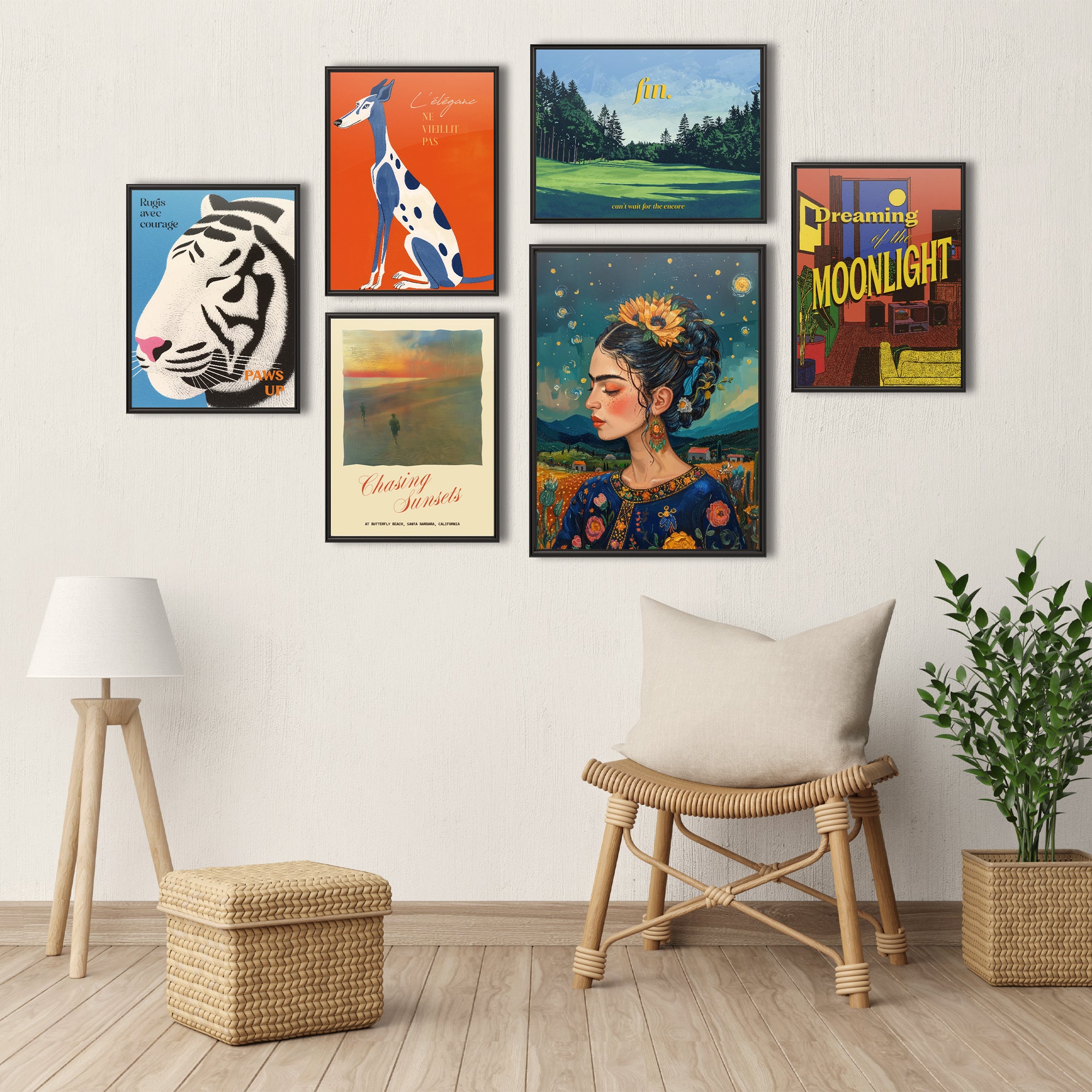 Vibrant Maximalist Gallery Wall