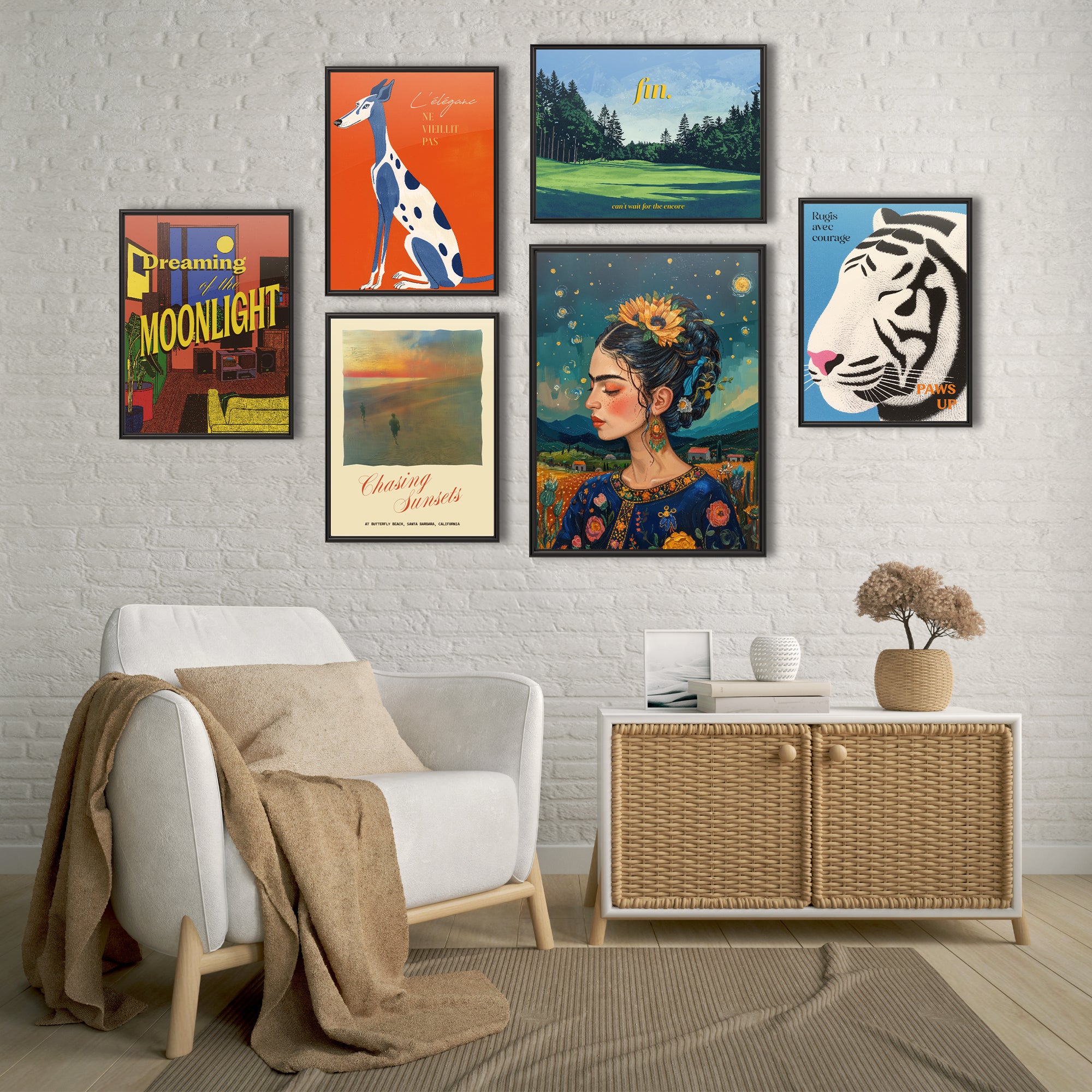 Vibrant Maximalist Gallery Wall