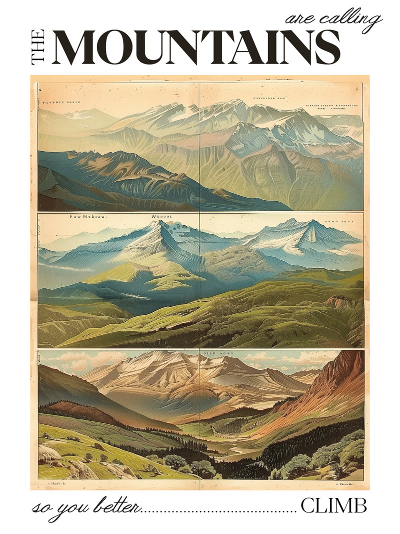 Classic Mountain Landscapes Print