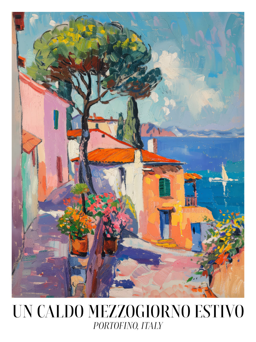 Italian Coastal Village Art Print