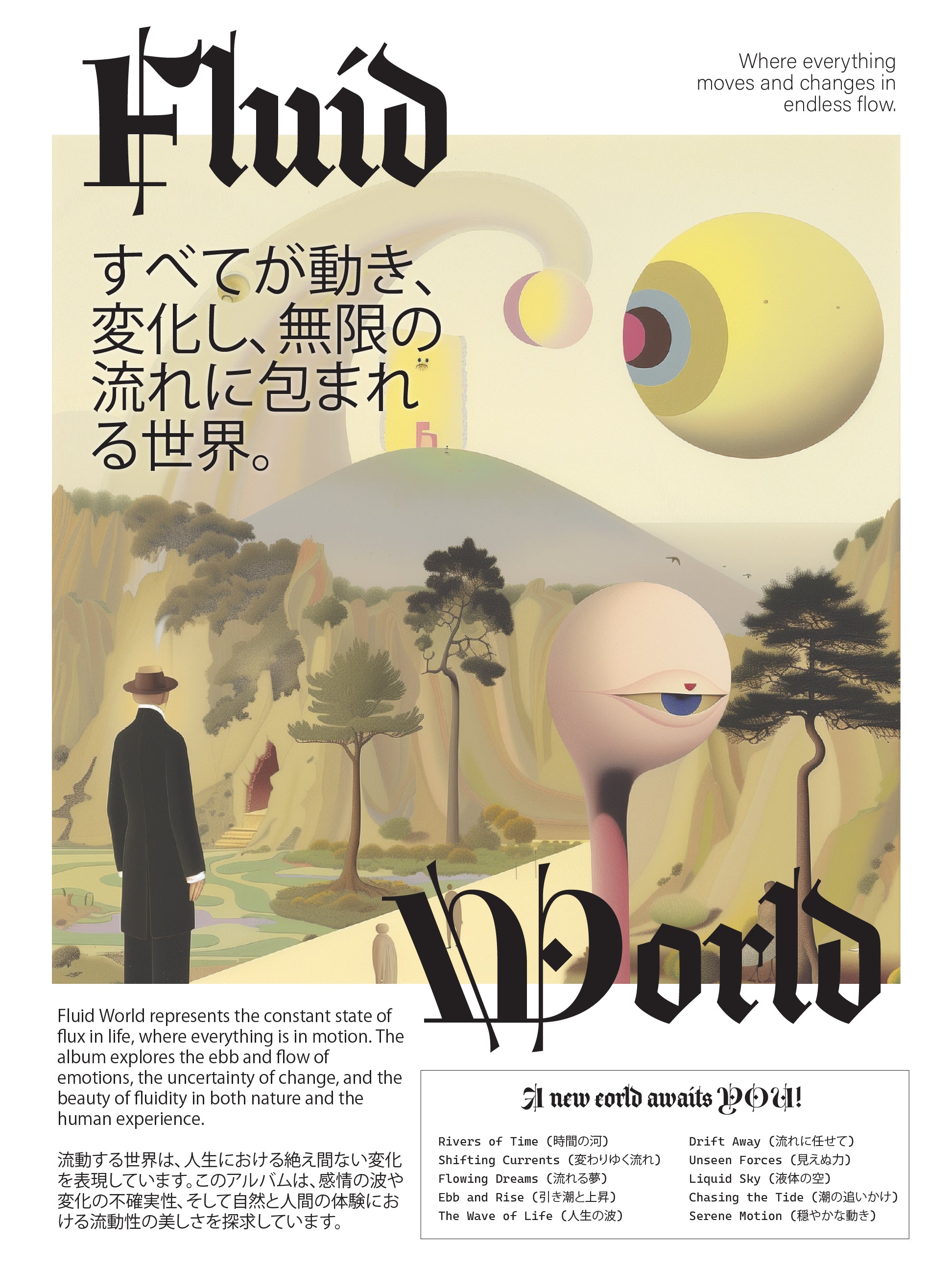 Fluid World Art Print – Surreal Landscape Poster