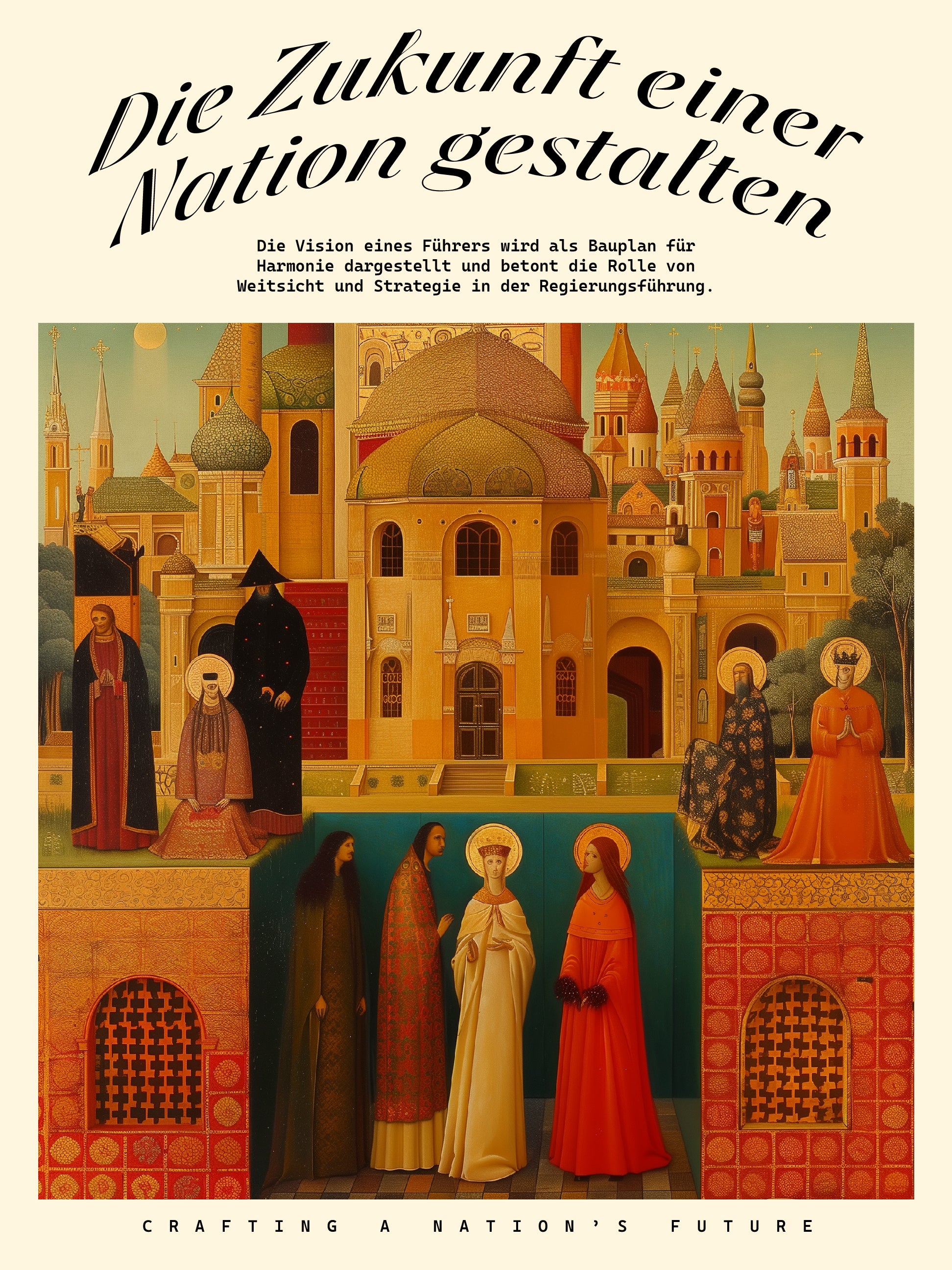 Renaissance Visionary Art Print – Crafting a Nation’s Future Poster – Historical Strategy Decor