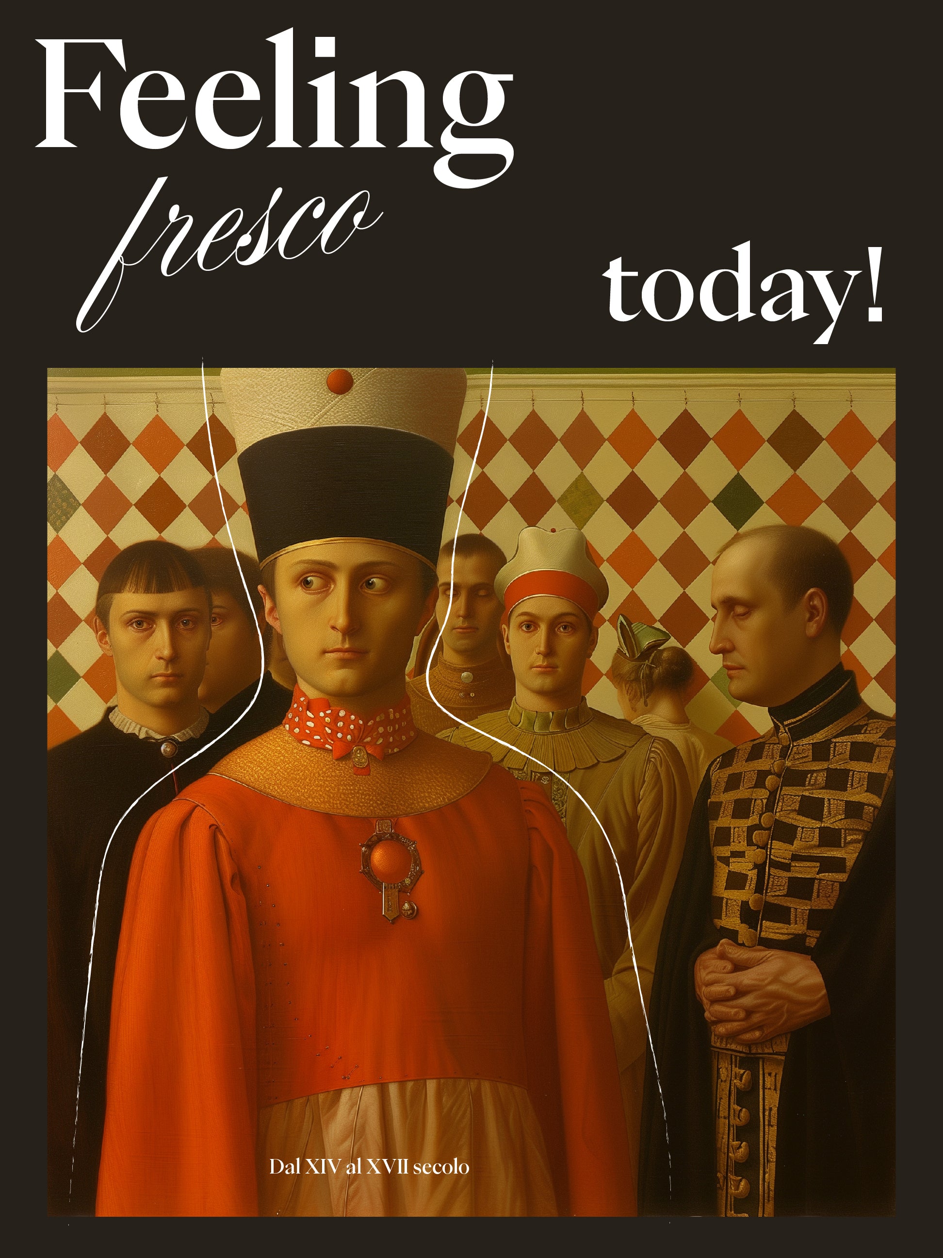 Renaissance Fresco Poster - Historical Figures – Classic Italian Art Print