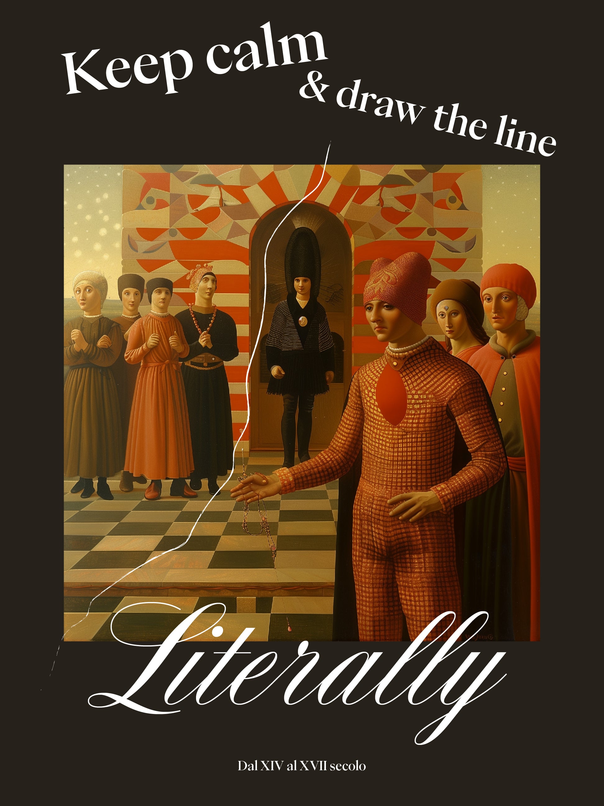 Renaissance Poster - Historical Figures and Intricate Architecture – Classic Art Print
