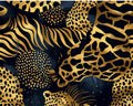 Golden Jaguar Leopard Print