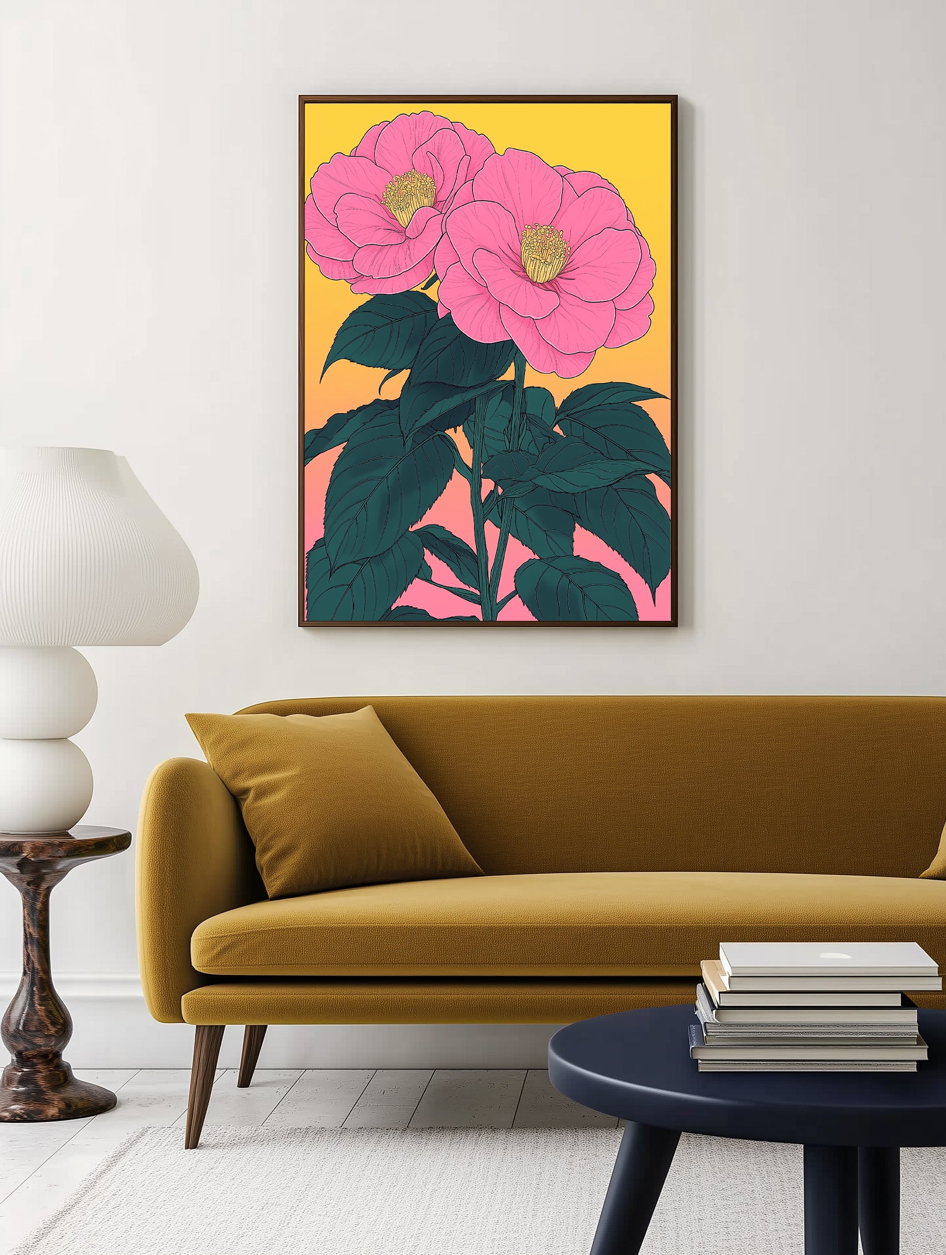 Pink Camellias Print