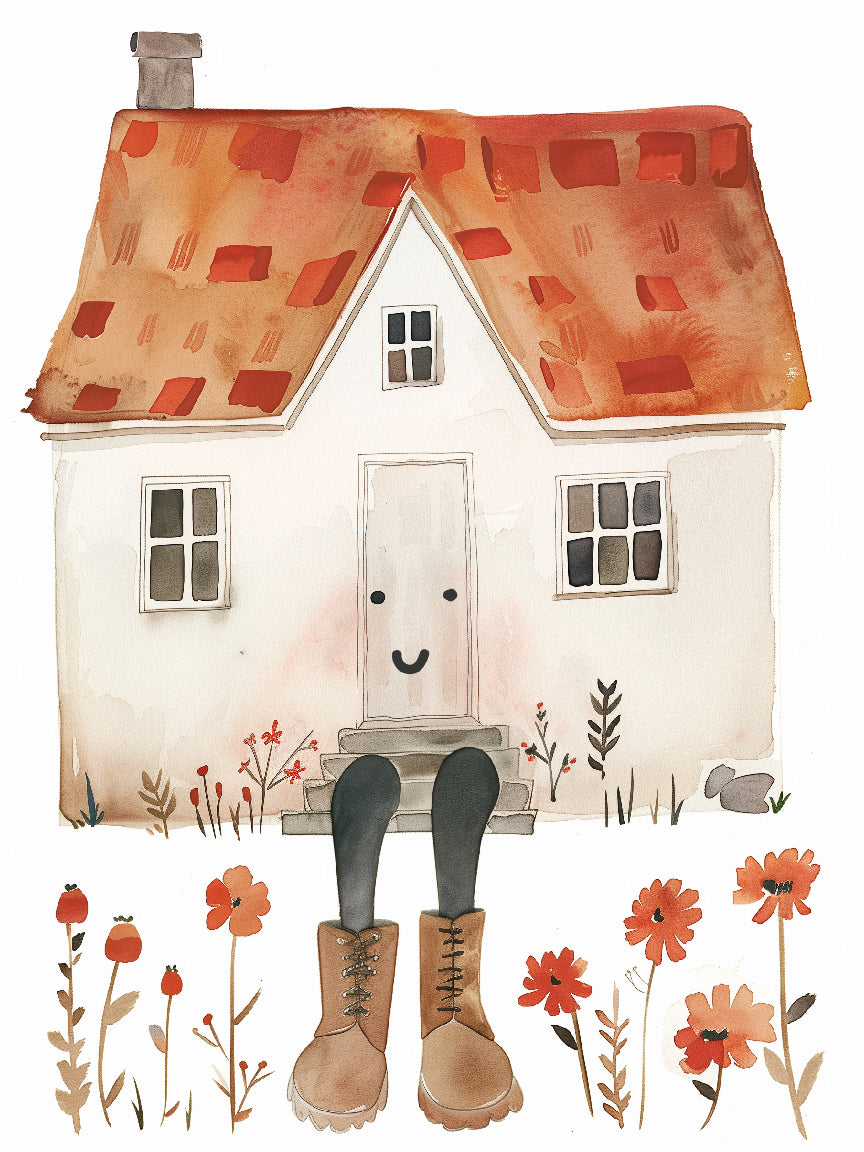 Whimsical House Print