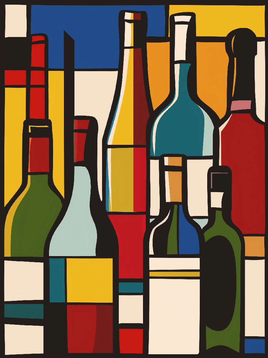 Wine Bottle Print