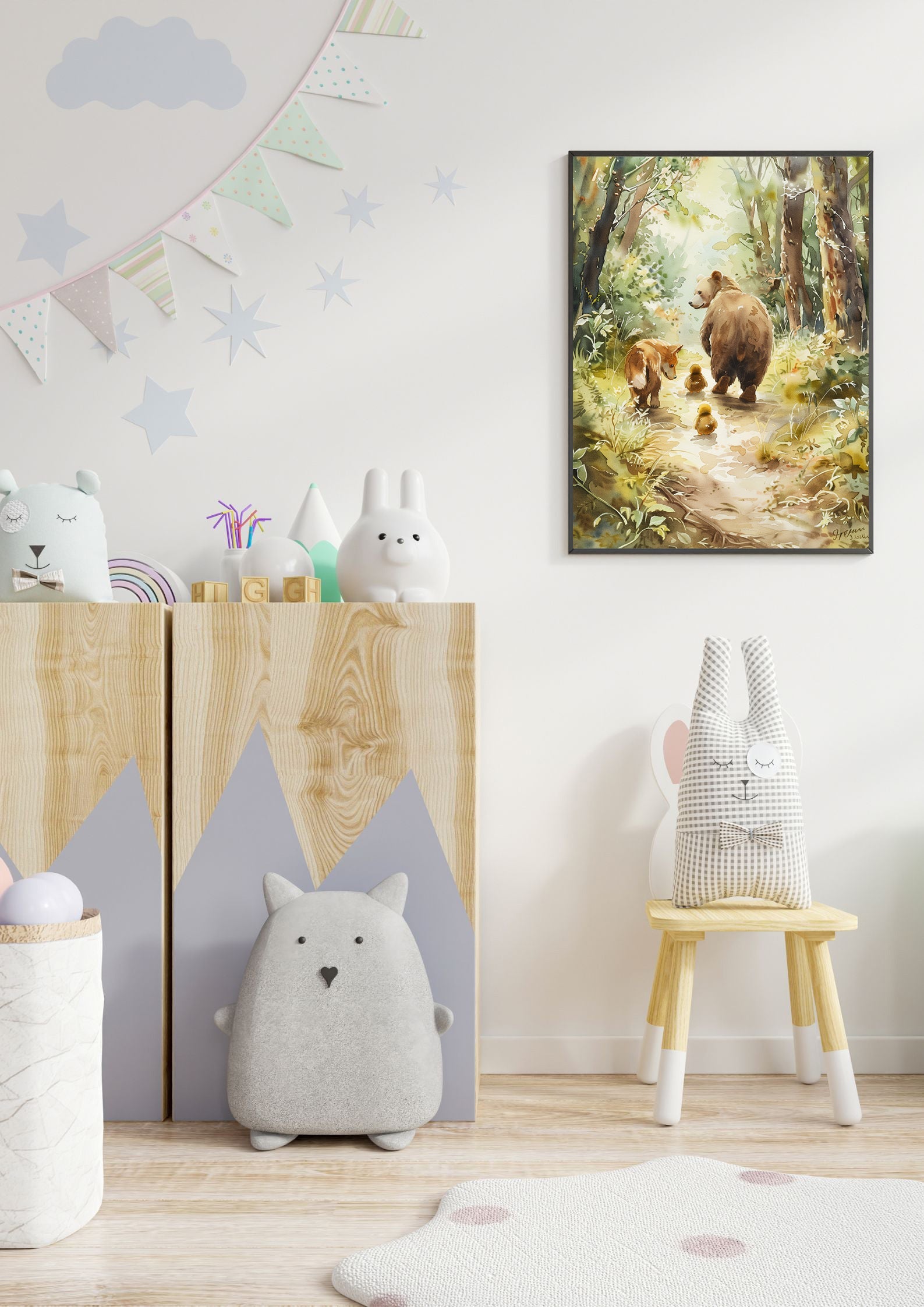 Woodland Bears Print