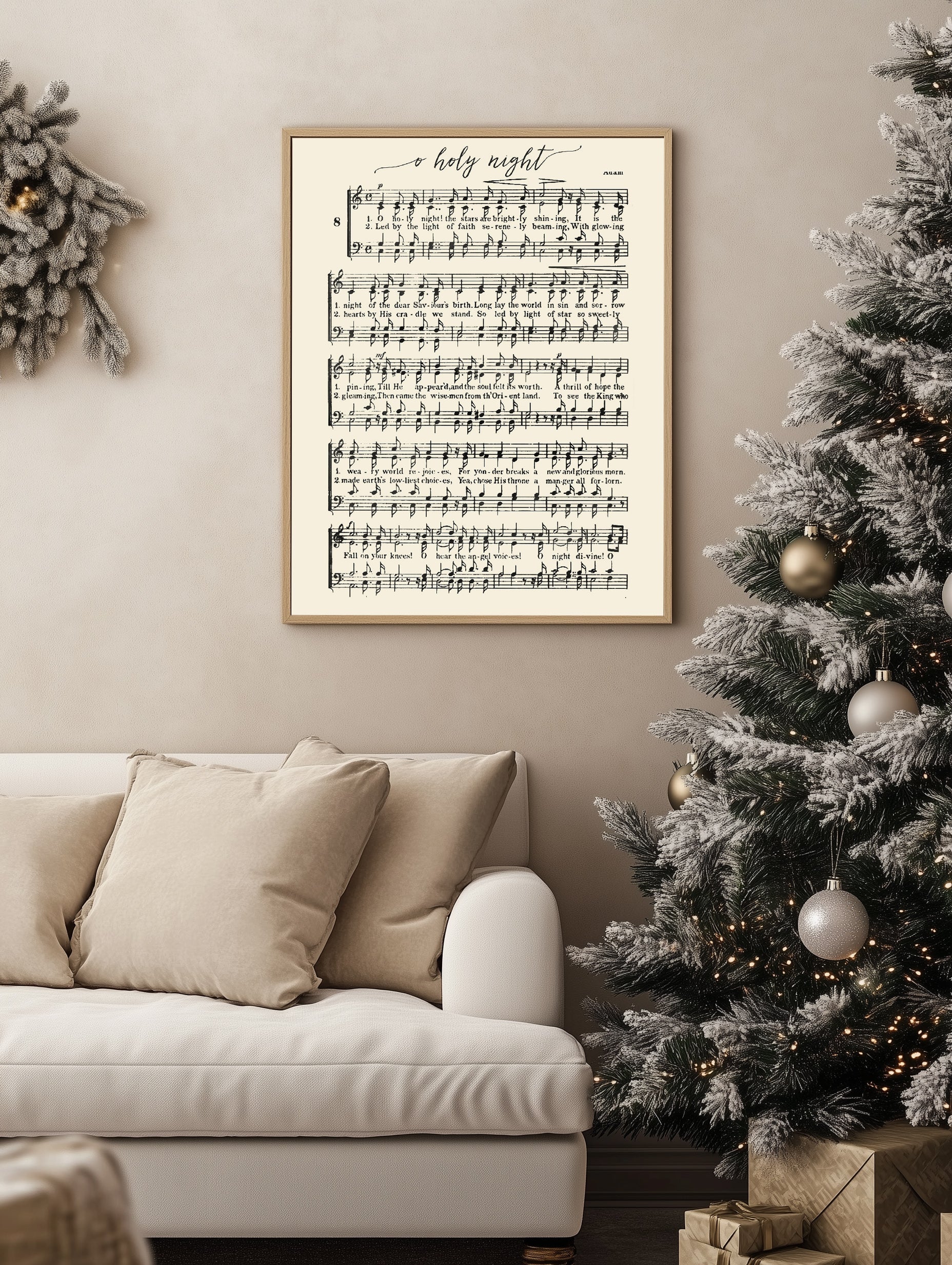 "O Holy Night" Sheet Music Print