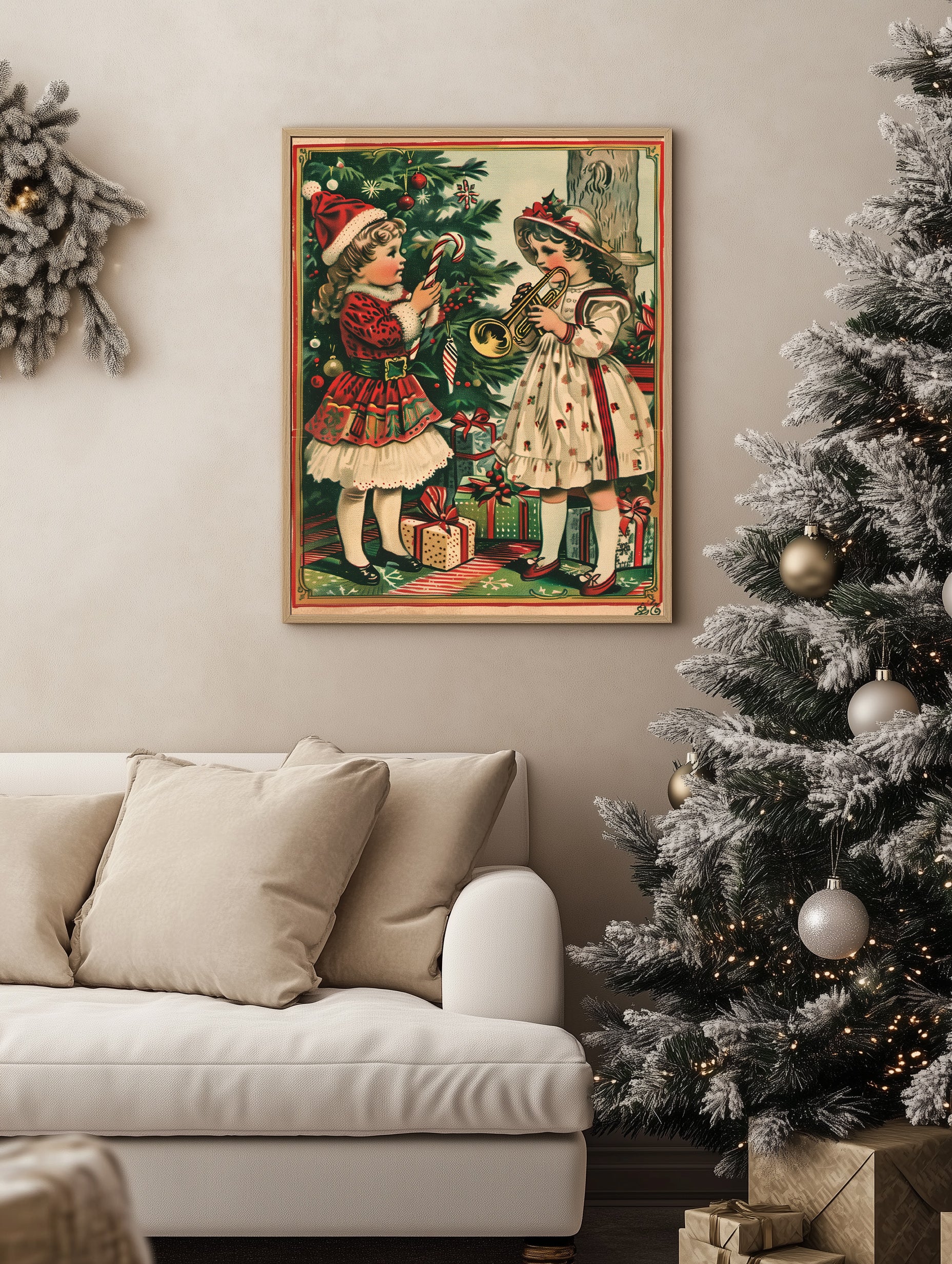 Children in Holiday Music Print