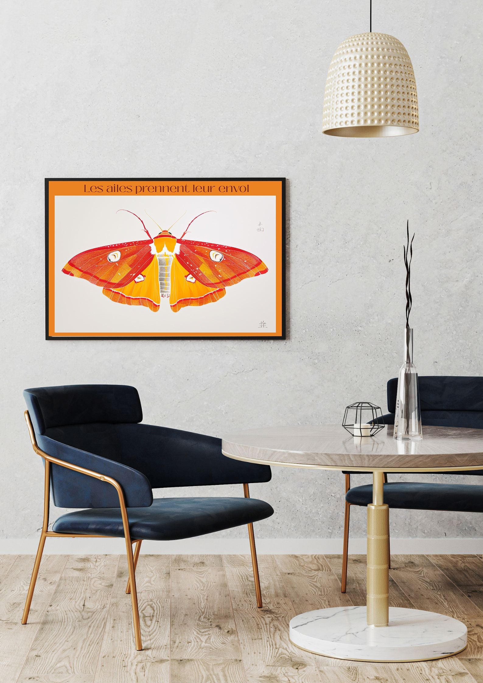 Vibrant Moth Print