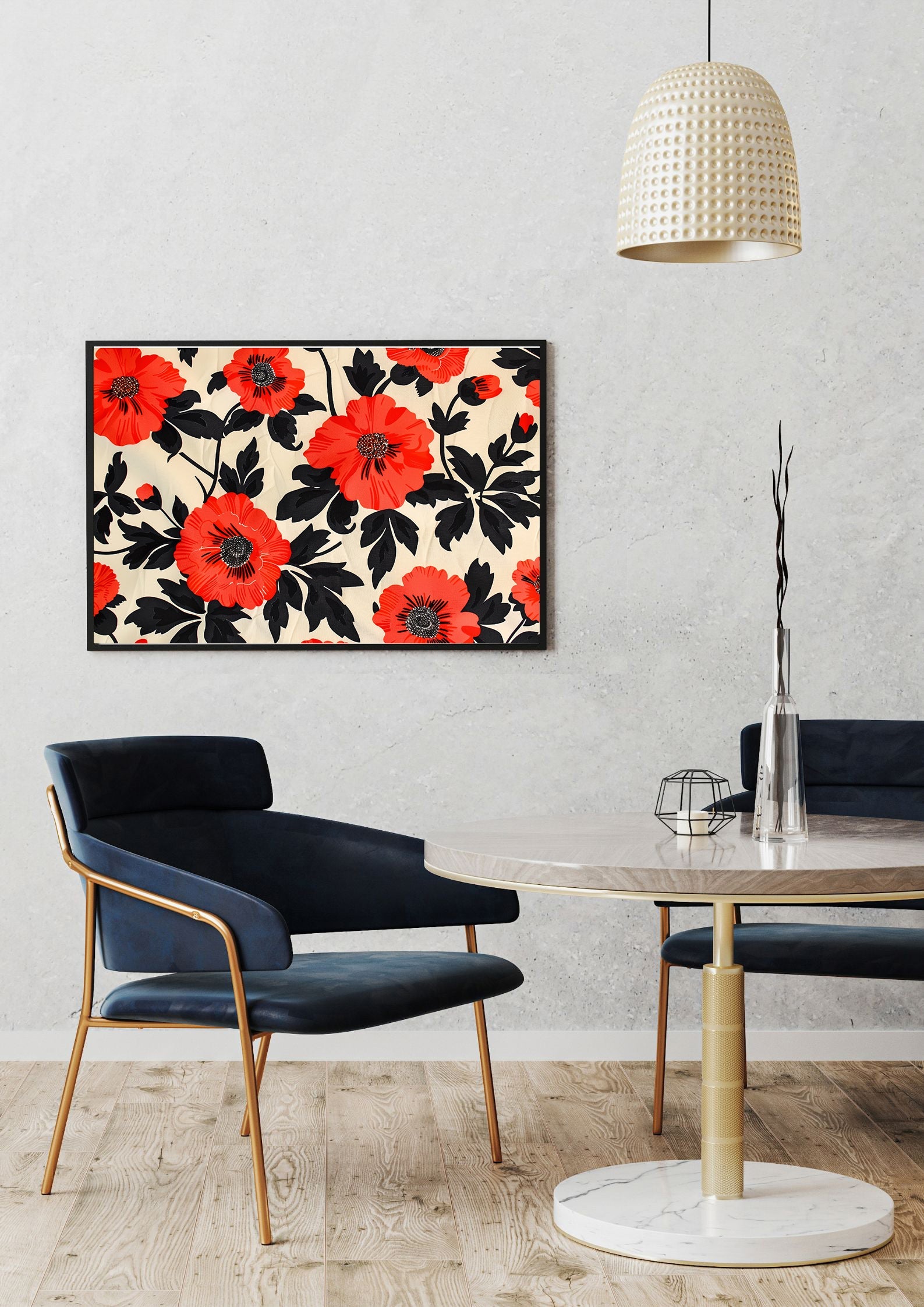 Red Flowers Print