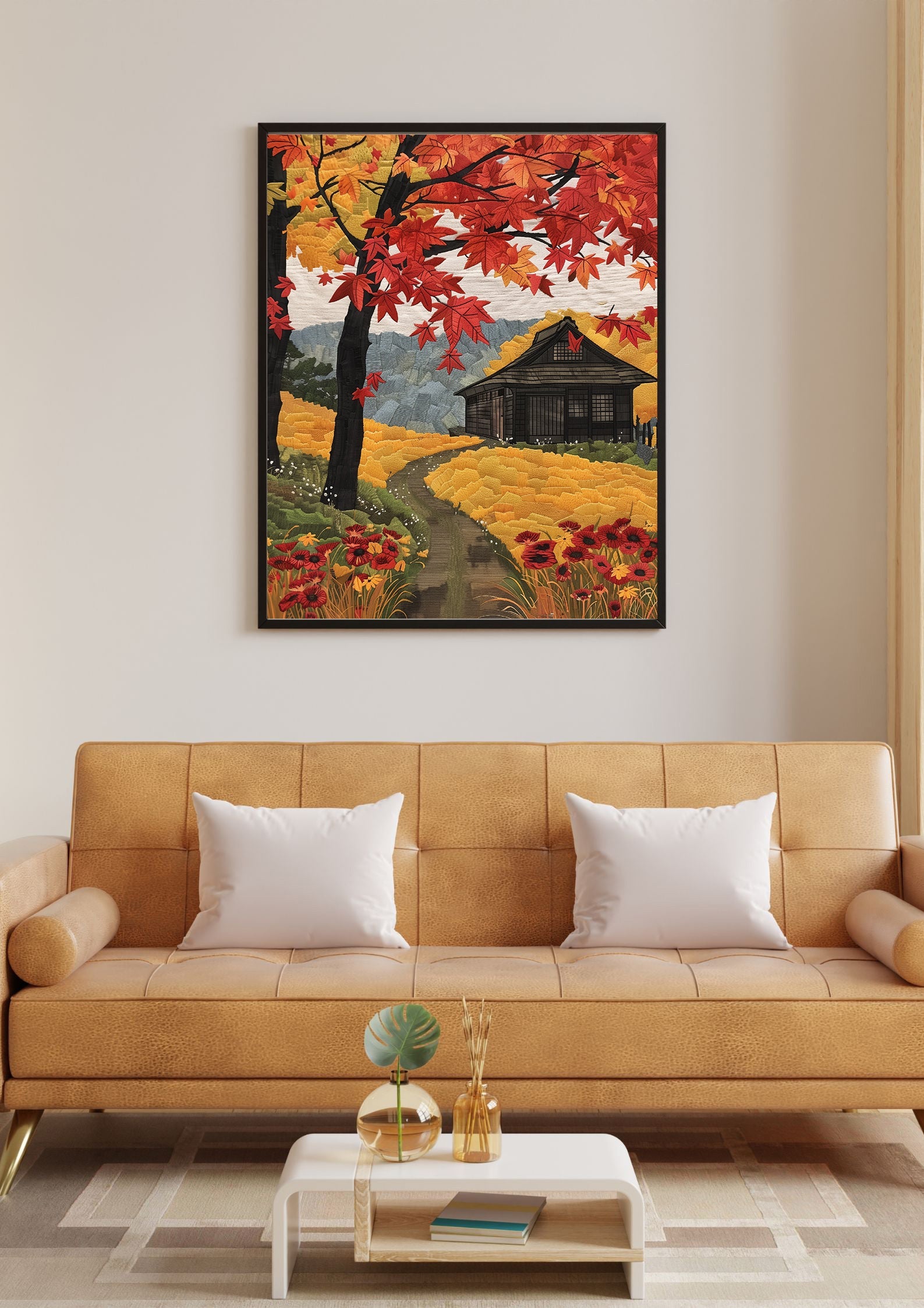 Herbst Cottage Druck