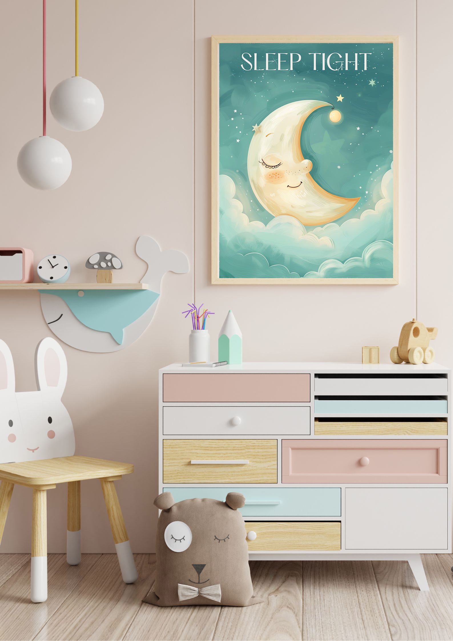 Sleep Tight Moon Print