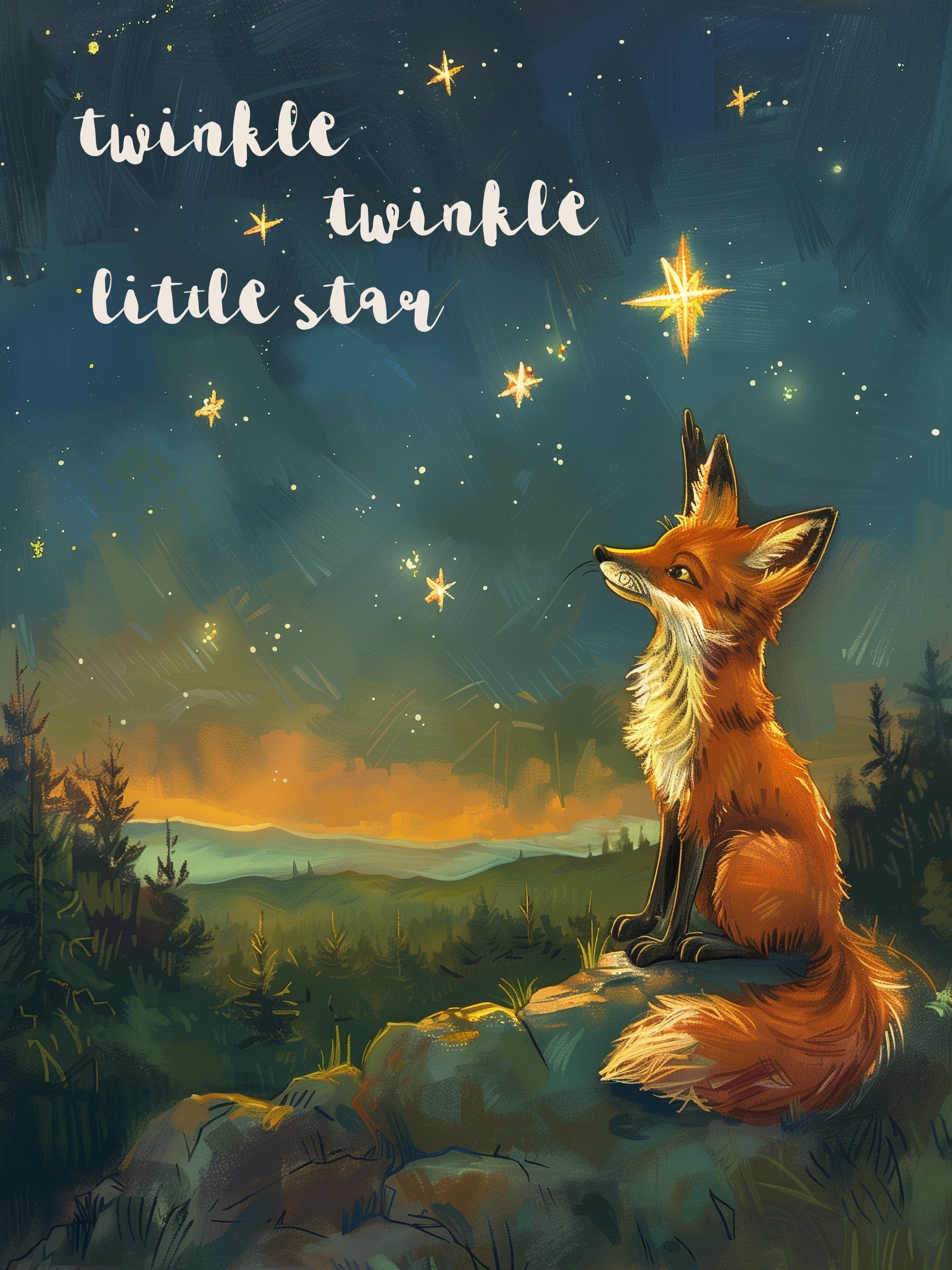 Twinkle Fox Print