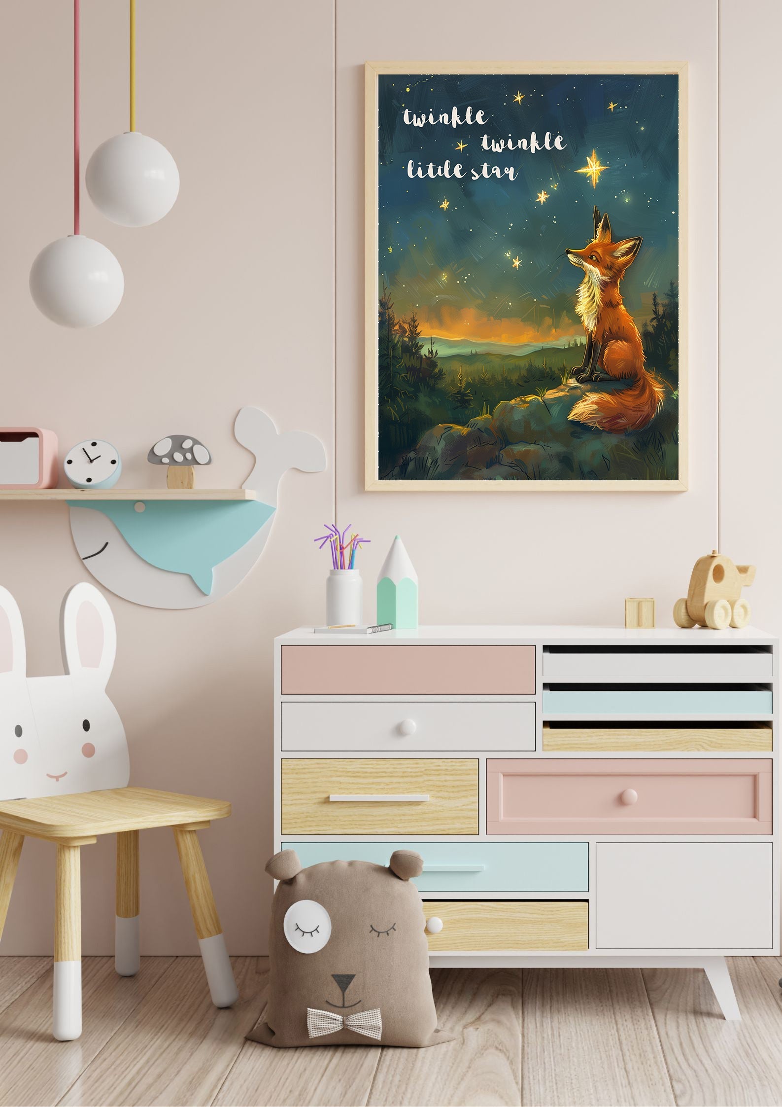 Twinkle Fox Print