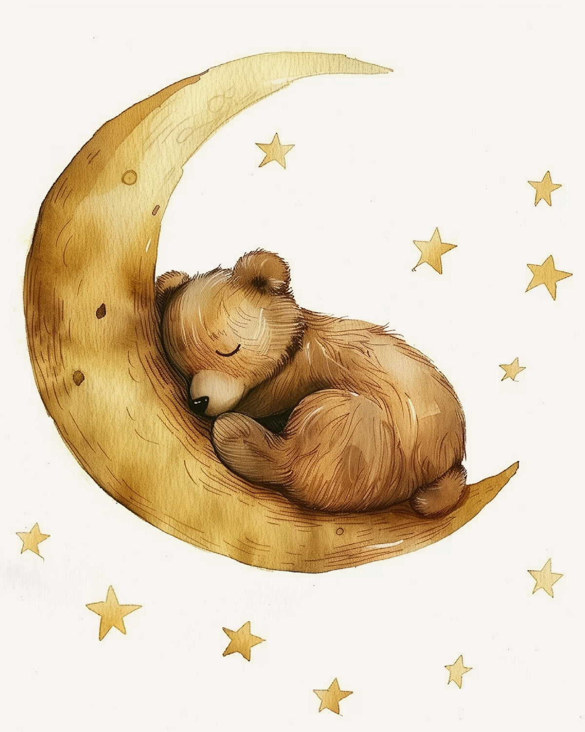 Bear Moon Slumber Print