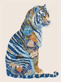 Blue Tiger Print