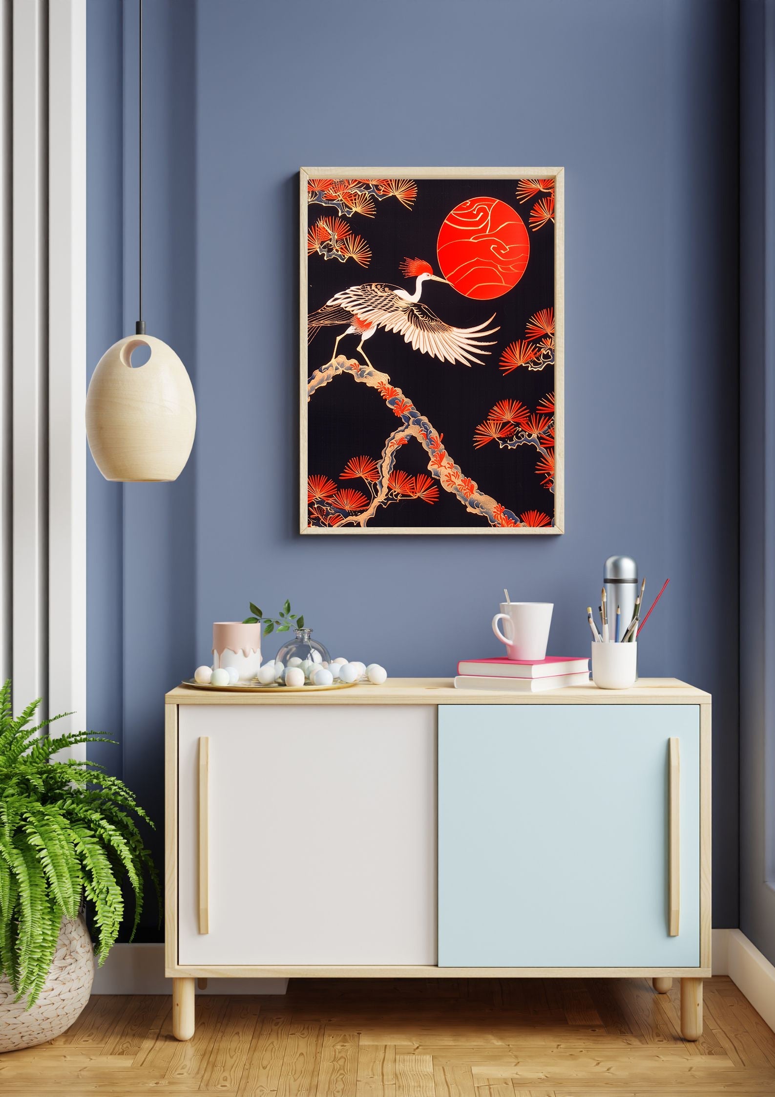 Red Crane Print