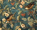 Vintage Bird and Floral Print