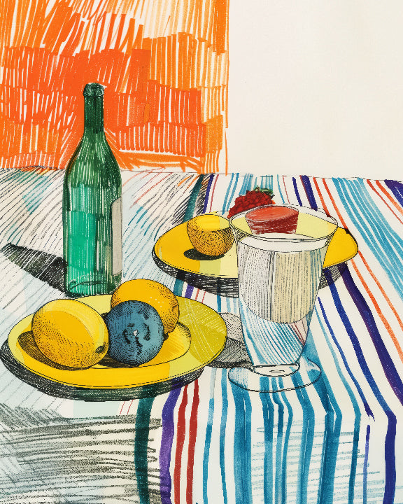 Vibrant Still Life Fruits Print