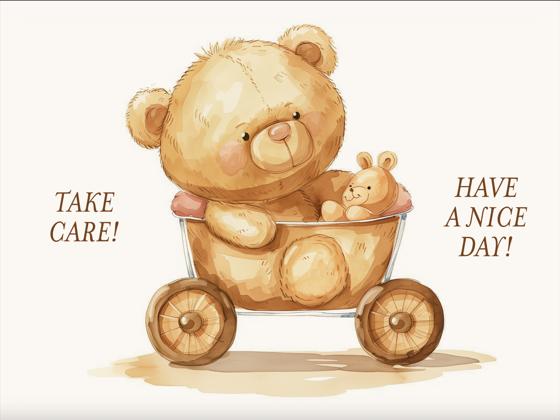 Teddy Cart Print