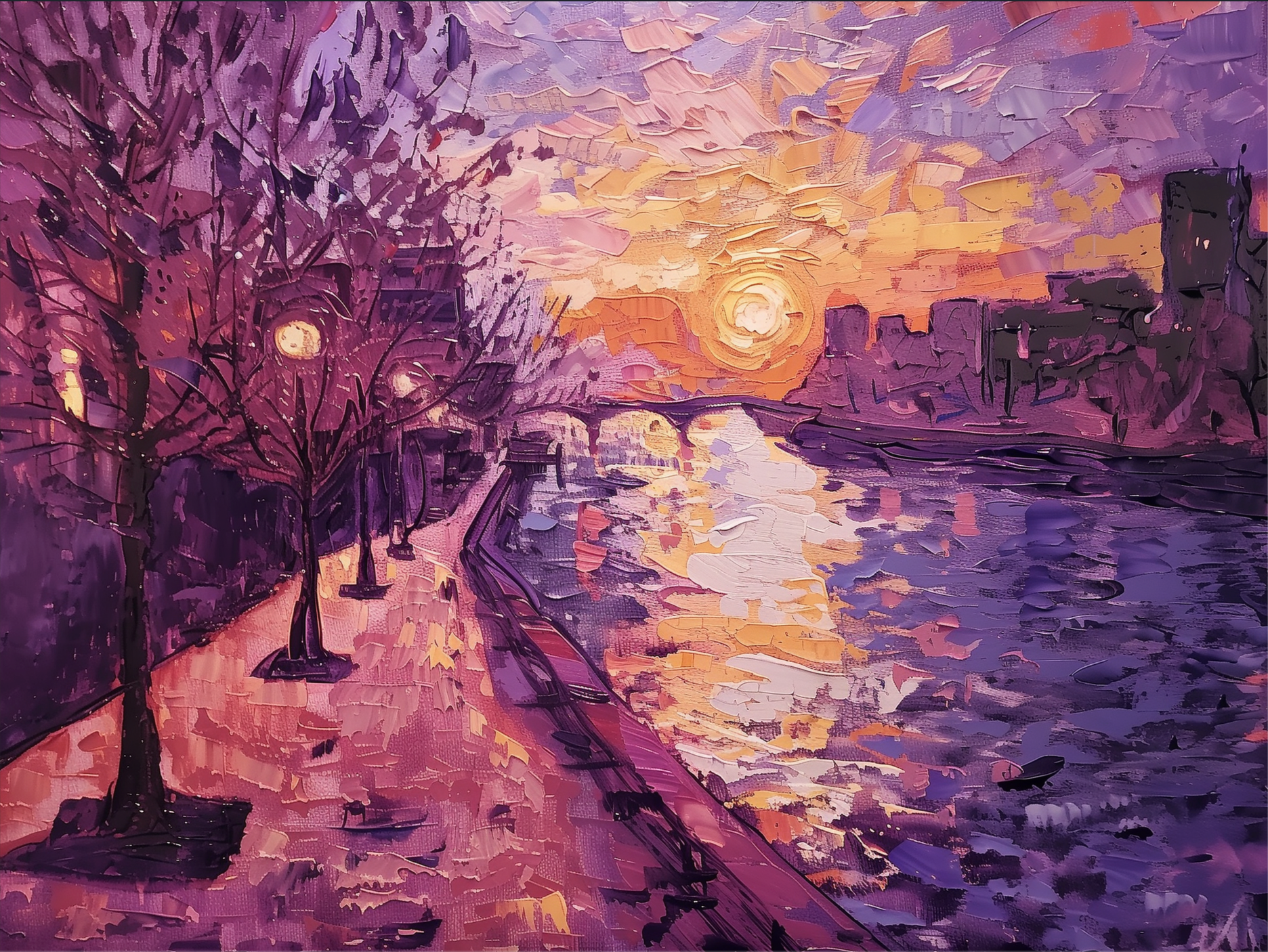 Sunset River Print