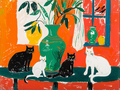 Cat Sunroom Print