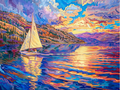 Sunset Sailboat Print