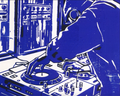 DJ Spinning Print