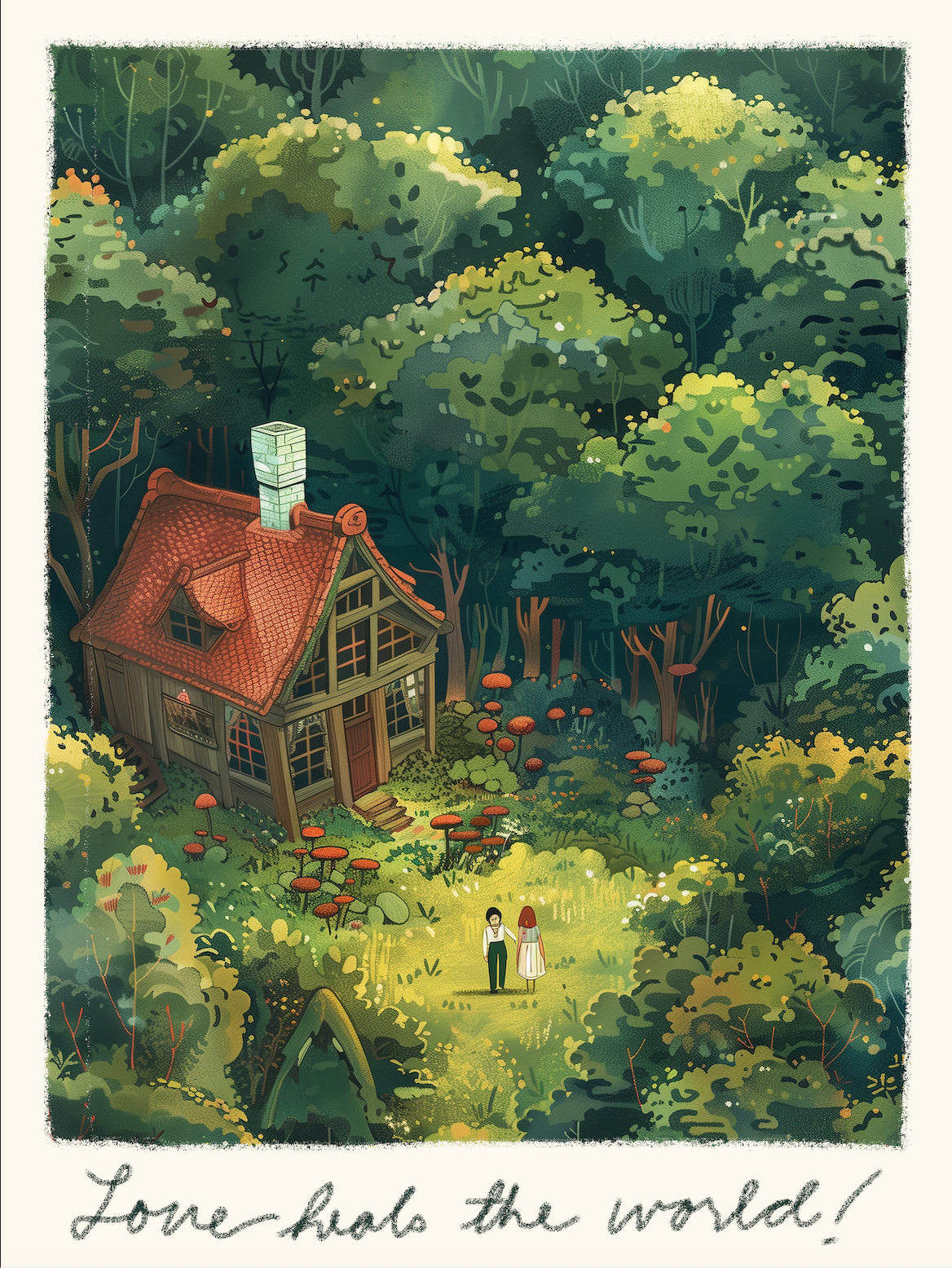 Forest Cabin Print