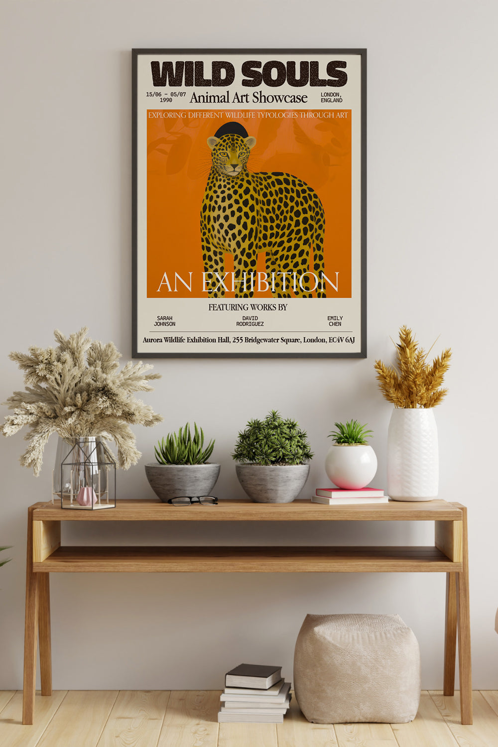 Cheetah Wall Art - 1990 London Wildlife Exhibition Poster