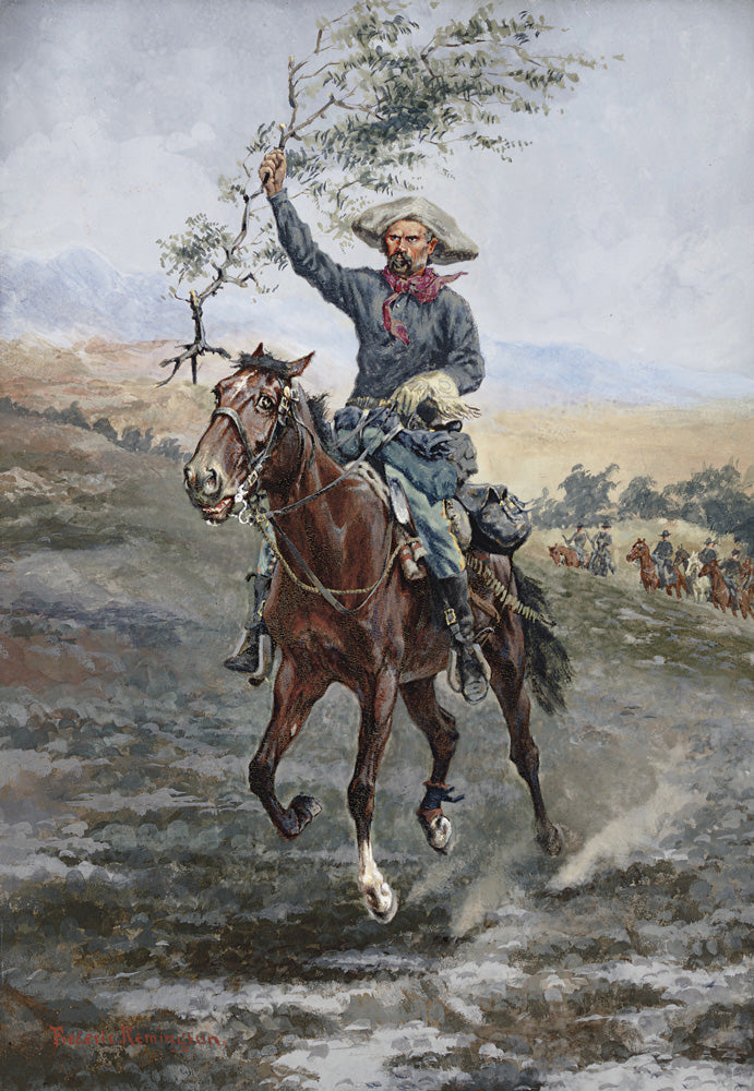 The Flag of Truce in the Land Painting by Frederic Remington