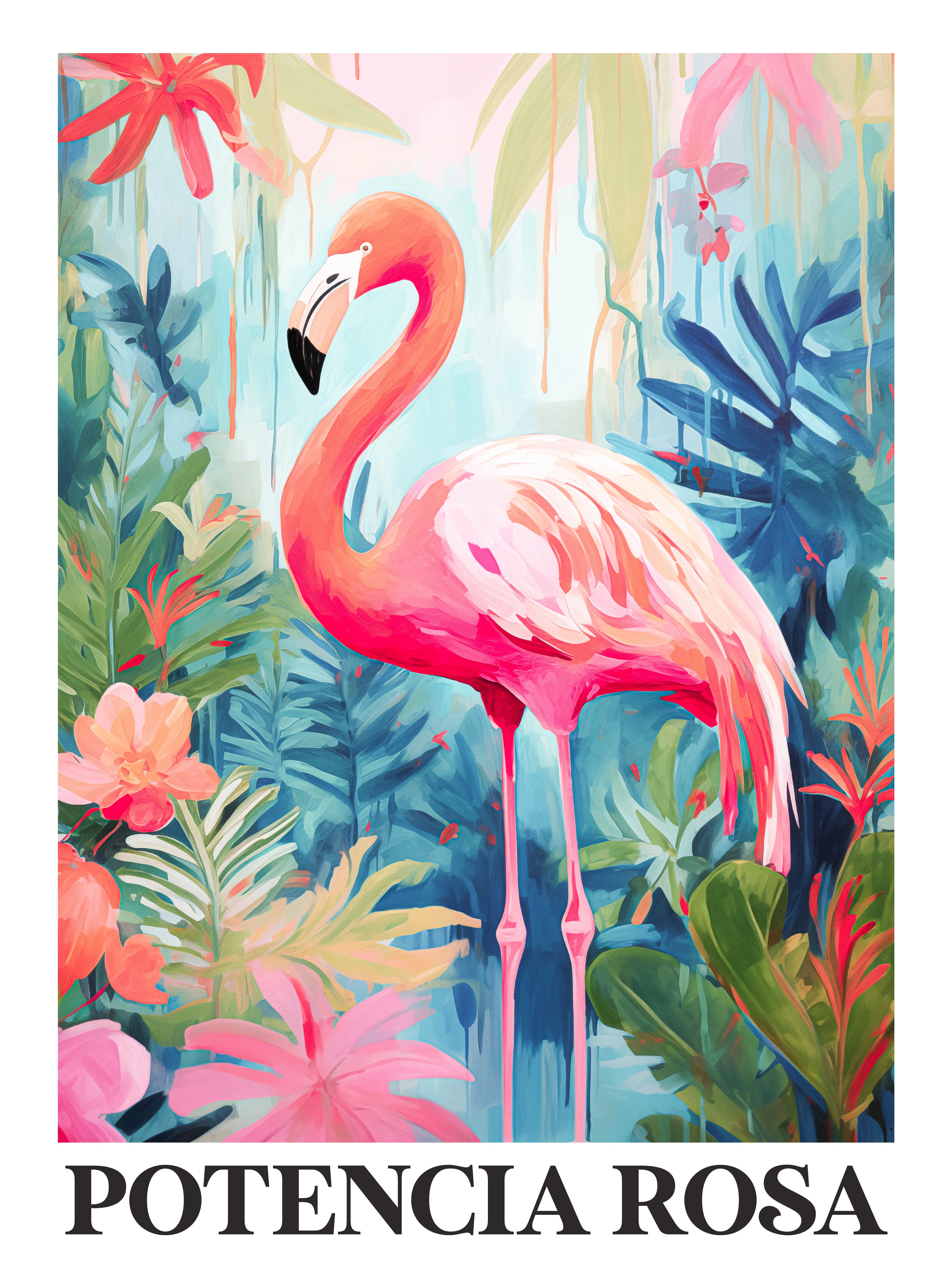 Rosa Flamingo Feminine Kunst