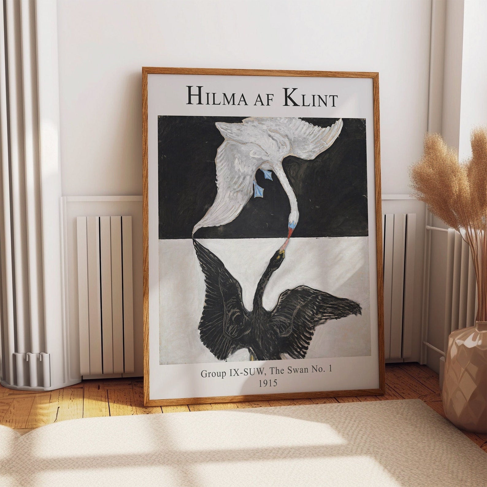 Black and White Swan Poster by Hilma of Klint