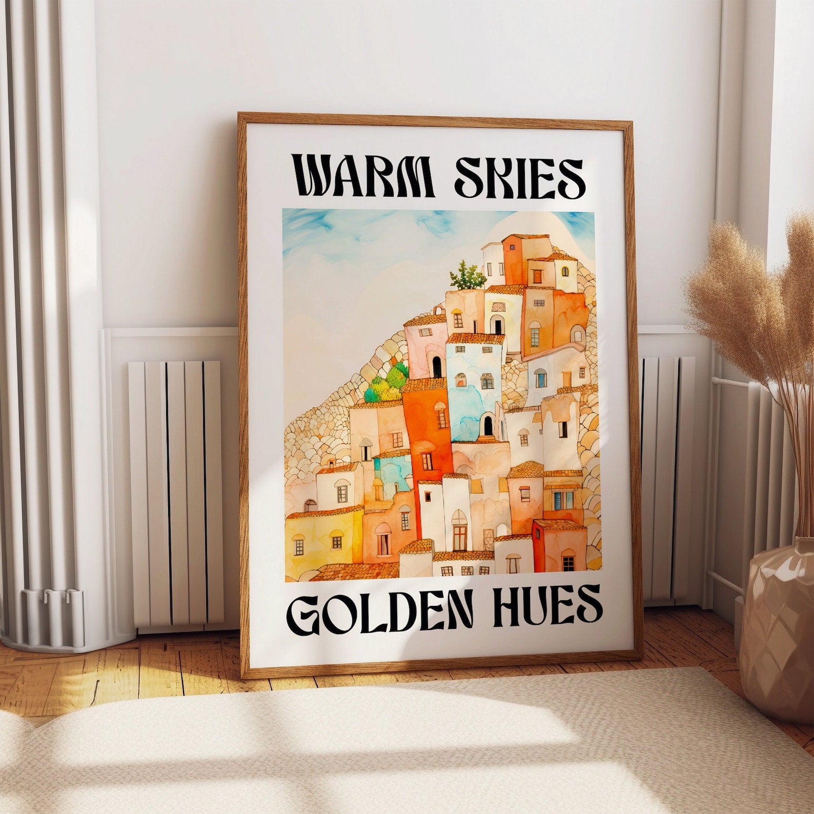 Golden Hues Village Art