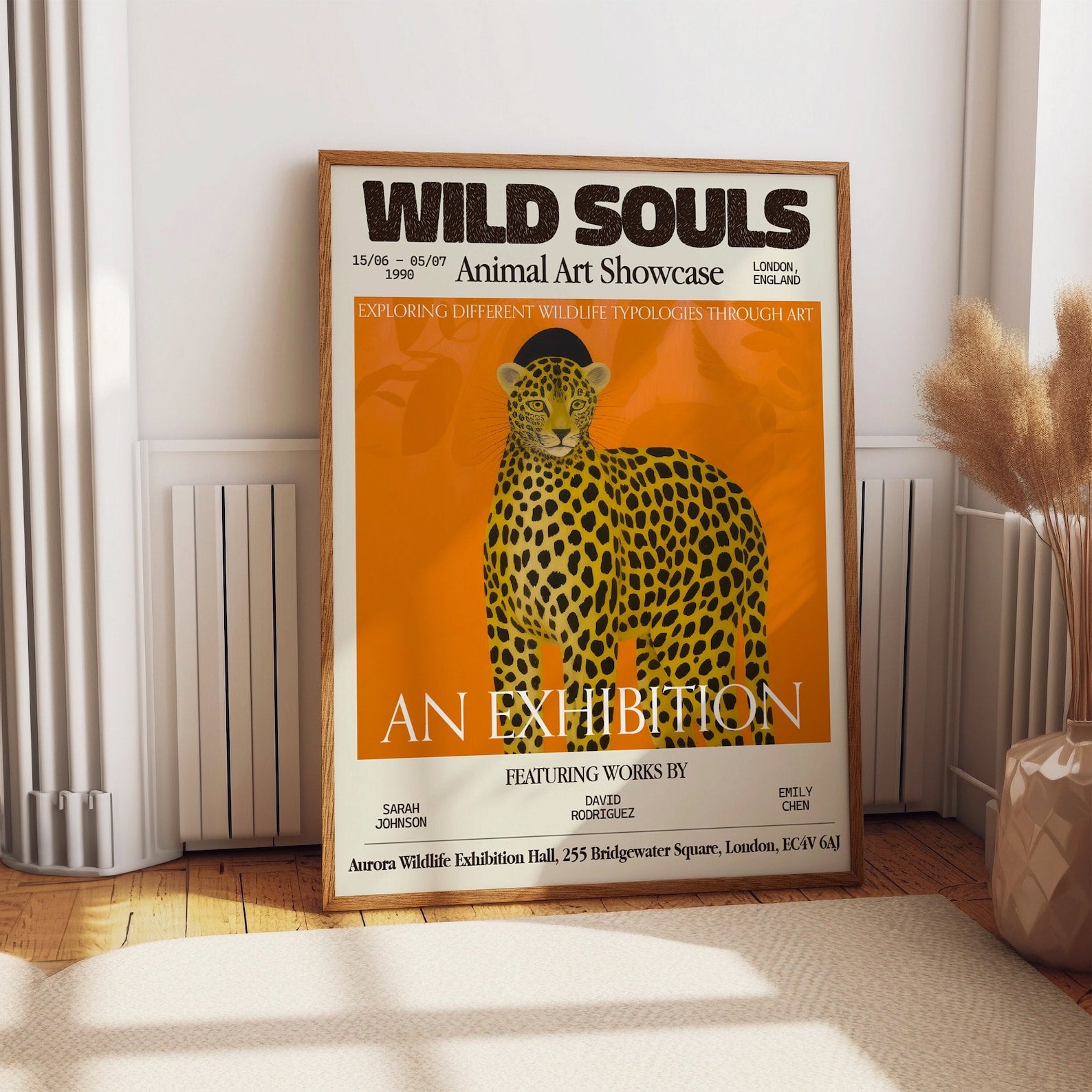 Cheetah Wall Art - 1990 London Wildlife Exhibition Poster