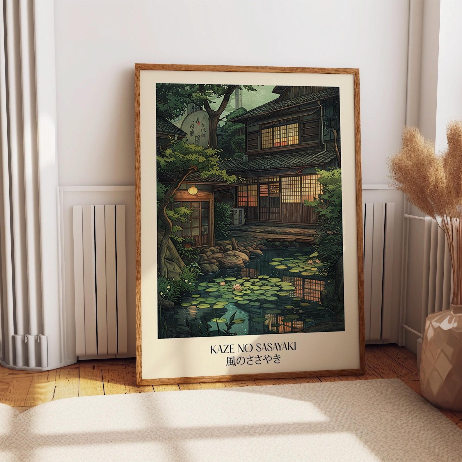 Japanese Pond Scenery Art