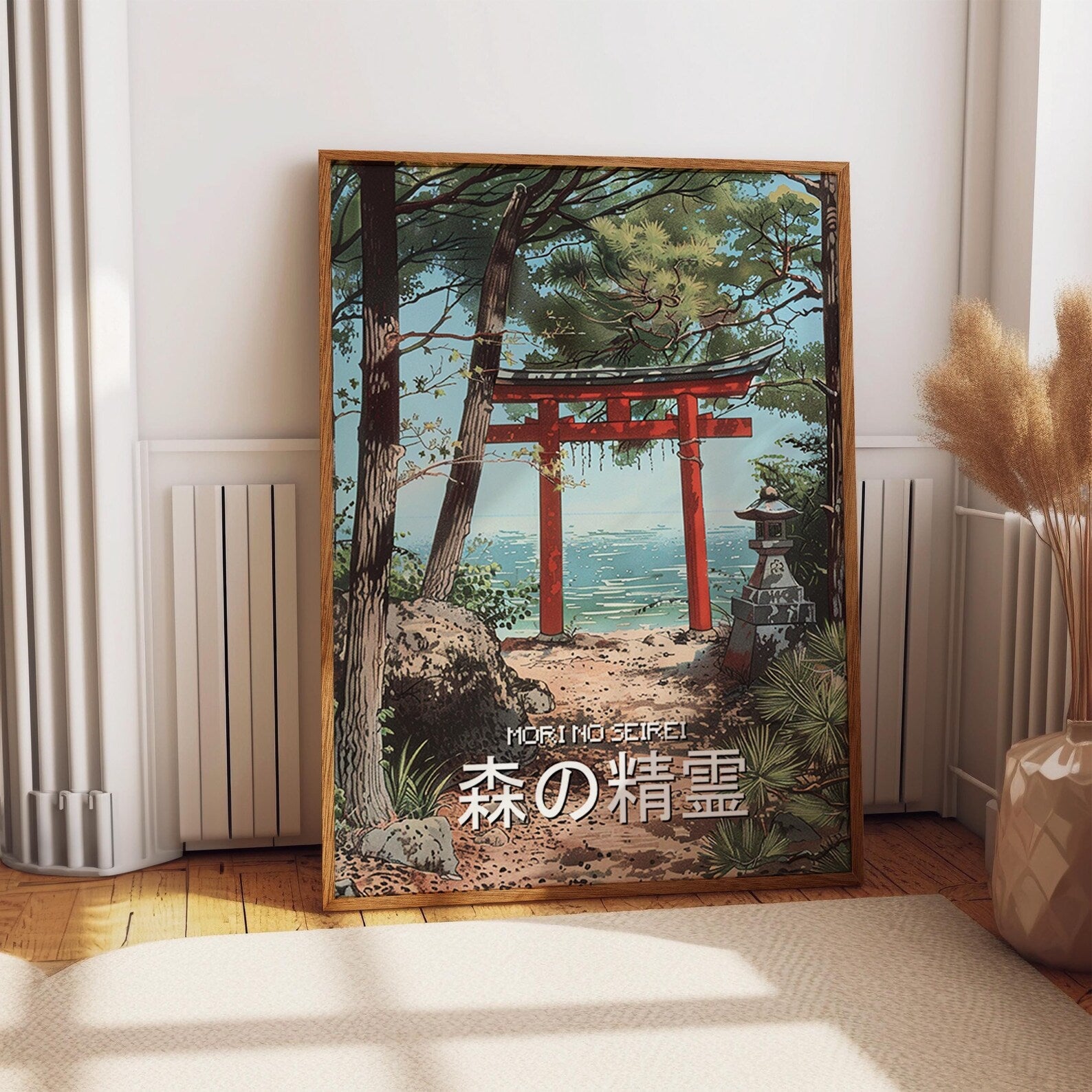 Torii Gate and Ocean View Art