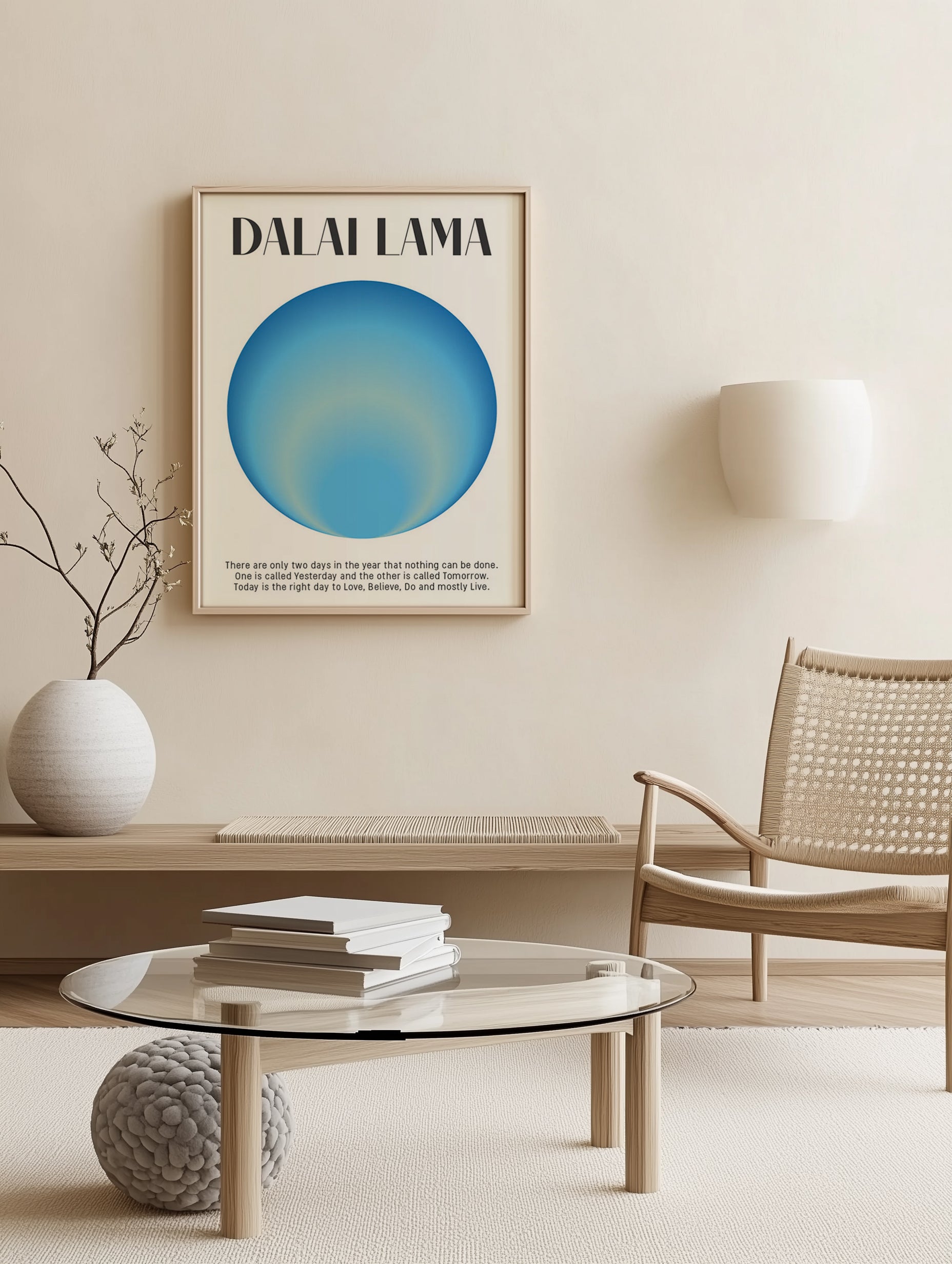 Nutze den Tag von Dalai Lama Zitat Kunstdruck
