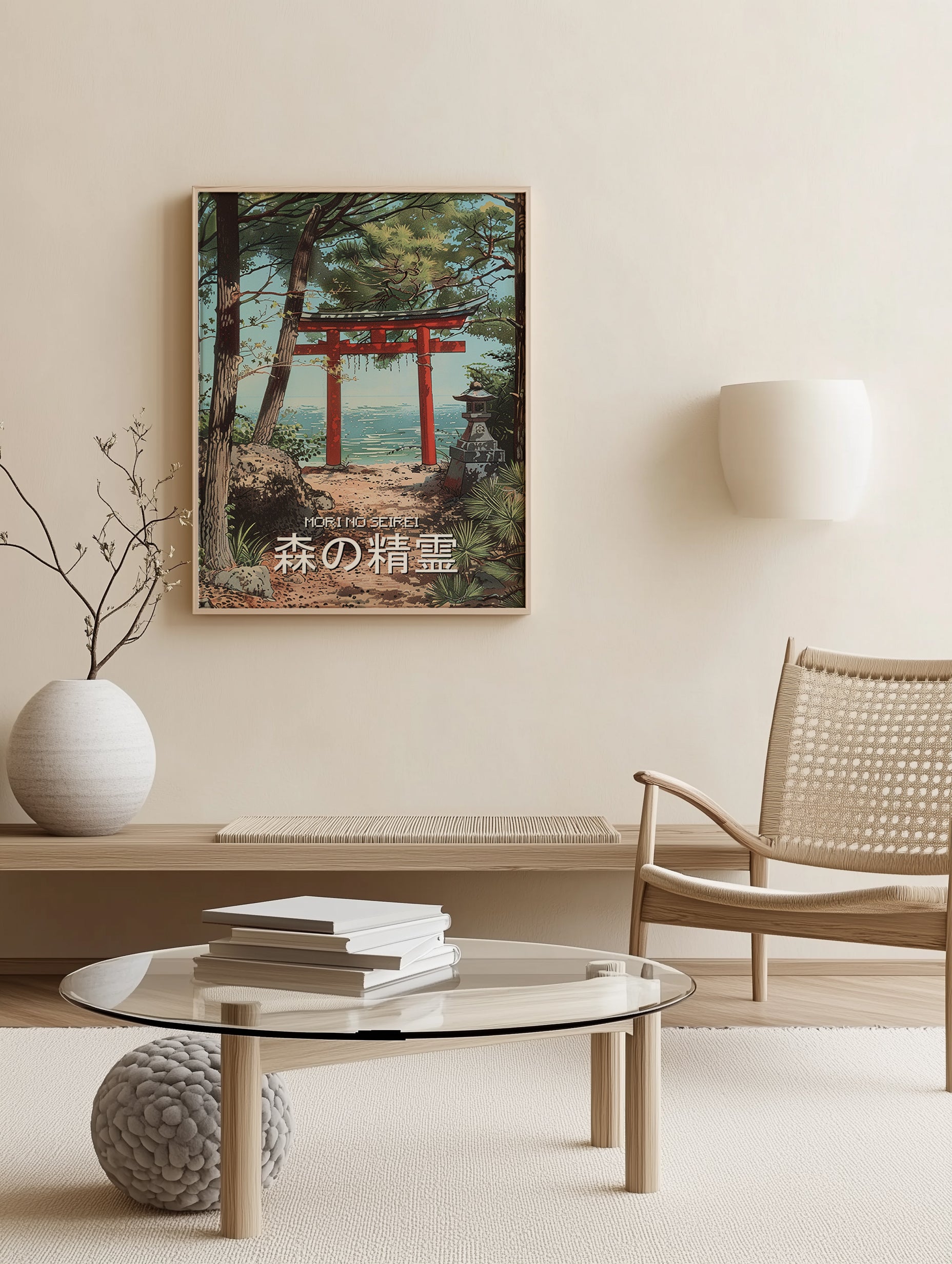 Torii Gate and Ocean View Art