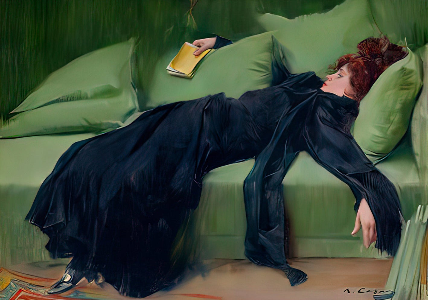 After the Dance Painting by Ramon Casas Art Print